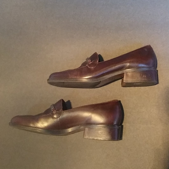 Aldo Brown Leather Loafers Size 6 - Picture 3 of 6